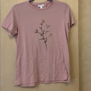 Pink t-shirt with flower design